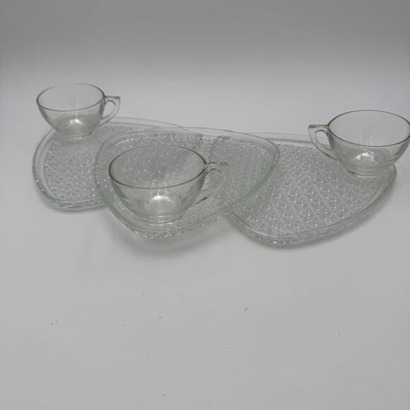 Vintage Snack Set Lunch Set, Plate & Cup, Daisy and Button, Set/2 (4 pcs) - Picture 9 of 12